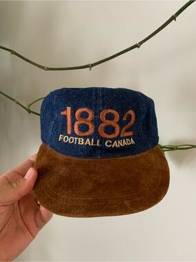 Vintage Blue and Brown 1882 Football Canada Hat